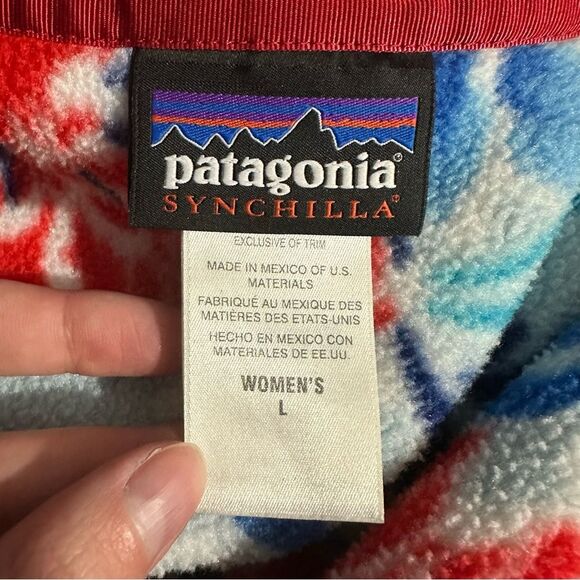 Patagonia Synchilla Manoa Floral Fleece Pullover Size Large - Picture 8 of 16